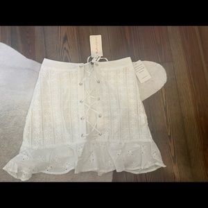 FOR LOVE AND LEMONS nwt white eyelet skirt